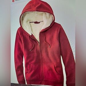 L.L. Bean Sherpa-Lined Hoodie Jacket Sweatshirt Size Small